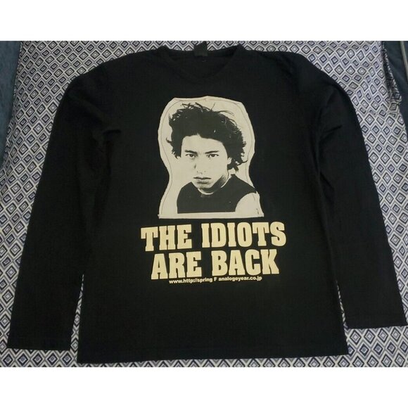 Punk Rock Band 25 British THE IDIOTS ARE BACK Men's Long Sleeve T-Shirt Size XL - Picture 1 of 13